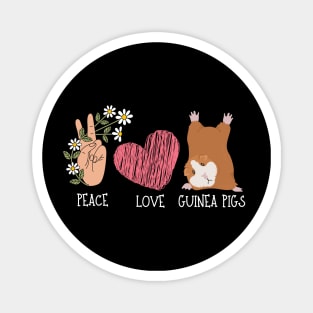 Peace Love Guinea Pigs Magnet